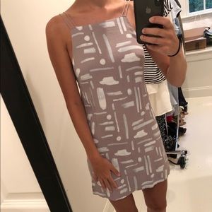 Purple patterned mini dress